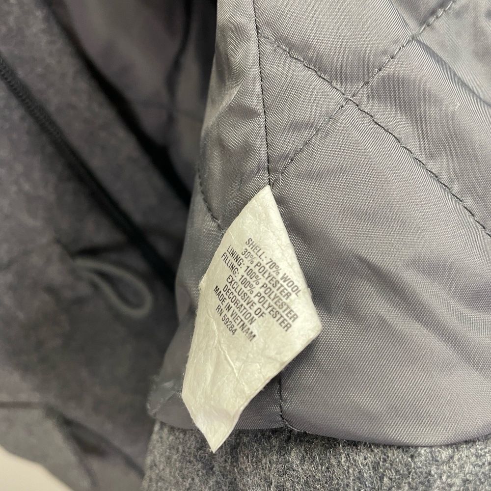 Girl's Children's Place Grey Hooded Duffle Winter Coat wool blend. Toggle jacket - Picture 10 of 16
